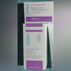 BLISS "YOUTH GOT THIS" PREVENT-4+PURE RETINOL MOISTURIZER & SERUM